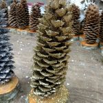 gold glittered sugar pine christmas tree