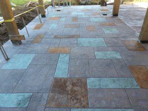 ashlar blue stone acid stain concrete